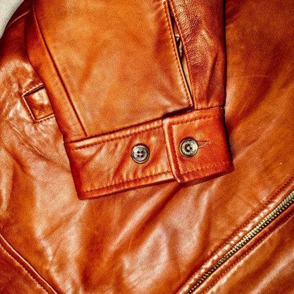 POLO RALPH LAUREN Men's Leather Bomber Jacket - M - Picture 16 of 16